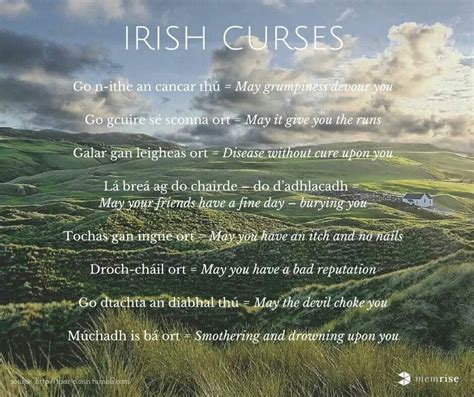 The gaelic curse infographics